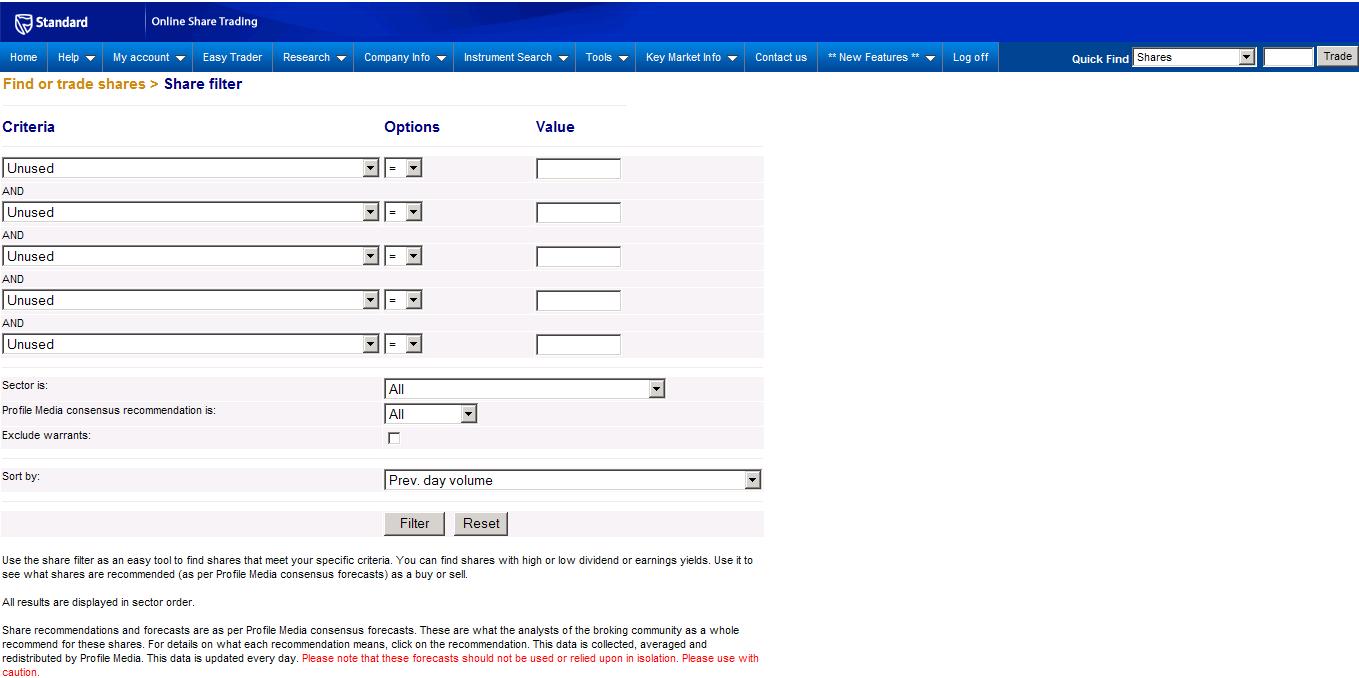 Standard bank deals online share trading